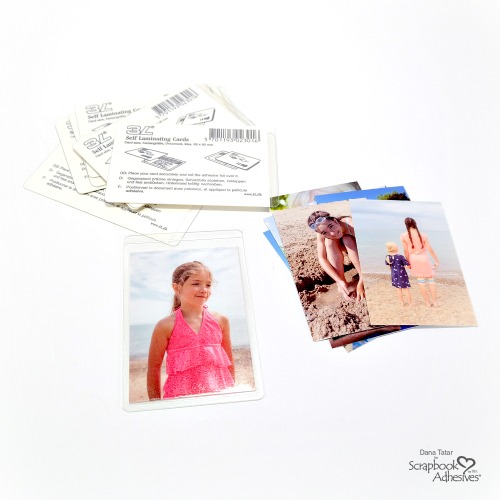 How to insert vacation photos into Self-Laminating Cards