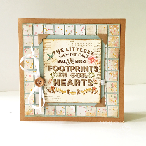 Footprints in our Hearts Mosaic Card Tutorial by Margie Higuchi for Scrapbook Adhesives by 3L