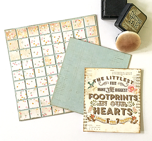 Footprints in our Hearts Mosaic Card Tutorial by Margie Higuchi for Scrapbook Adhesives by 3L