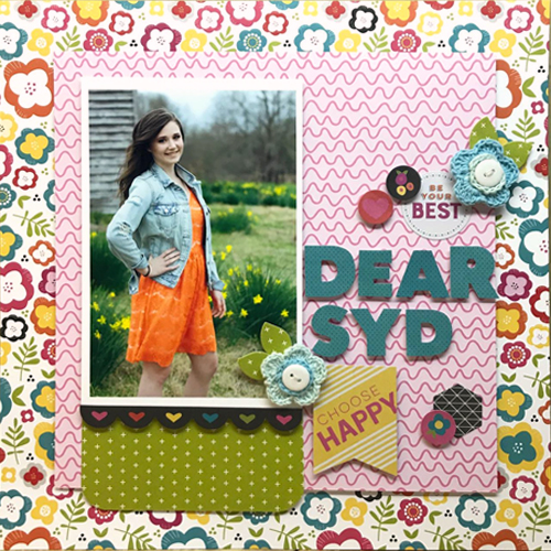 Dear Syd Dimensional Scrapbook Layout by Shellye McDaniel for Scrapbook Adhesives by 3L