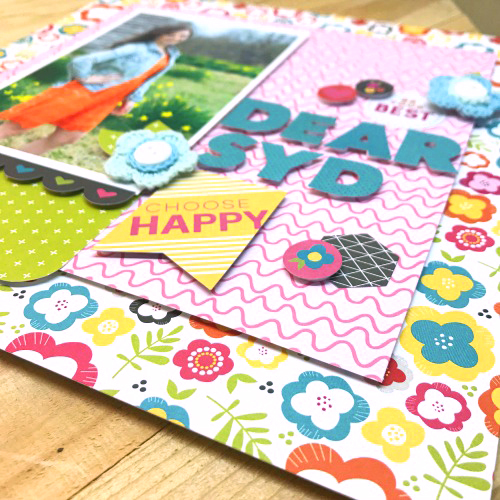 Dear Syd Dimensional Scrapbook Layout by Shellye McDaniel for Scrapbook Adhesives by 3L
