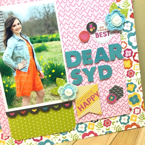 Dear Syd Dimensional Scrapbook Layout by Shellye McDaniel for Scrapbook Adhesives by 3L