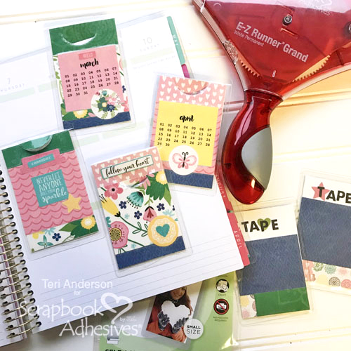 Planner Page Markers and Washi Tape Storage Cards by Teri Anderson for Scrapbook Adhesives by3L