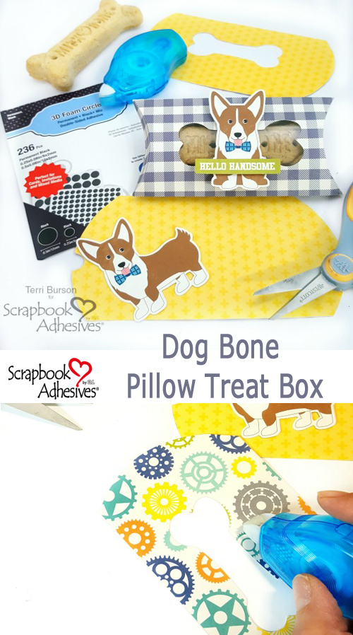 Pillow Box Dog Bone Treat Boxes by Terri Burson for Scrapbook Adhesives by 3L Pinterest