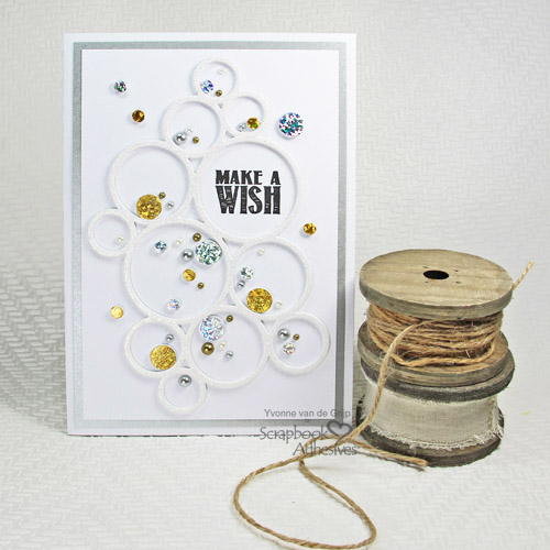 Glittered Card with 3D Foam Sheets by Yvonne van de Grijp for Scrapbook Adhesives by 3L