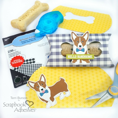 Pillow Box Dog Bone Treat Boxes by Terri Burson for Scrapbook Adhesives by 3L