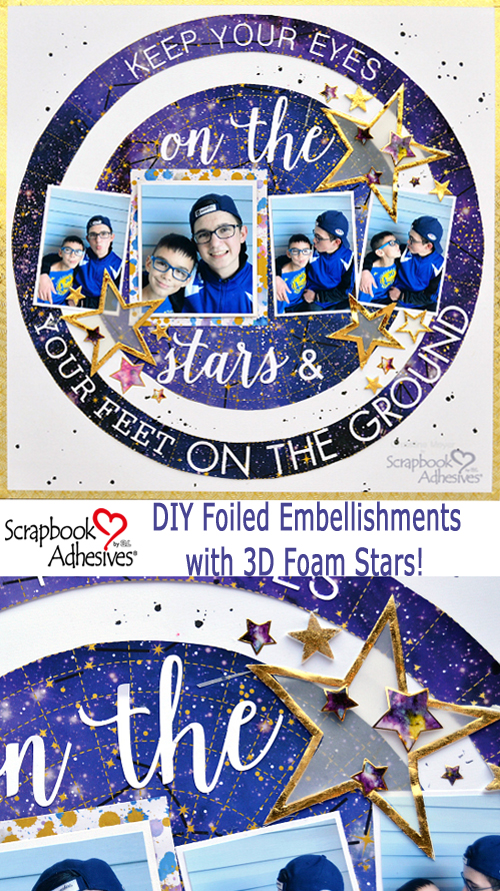 3D Foam Stars Scrapbook Layout by Christine Meyer for Scrapbook Adhesives by 3L Pinterest