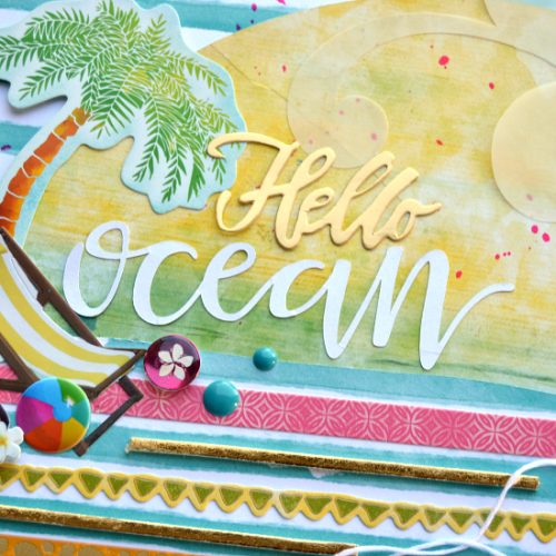 Beach Scrapbook Layout by Christine Meyer for Scrapbook Adhesives by 3L