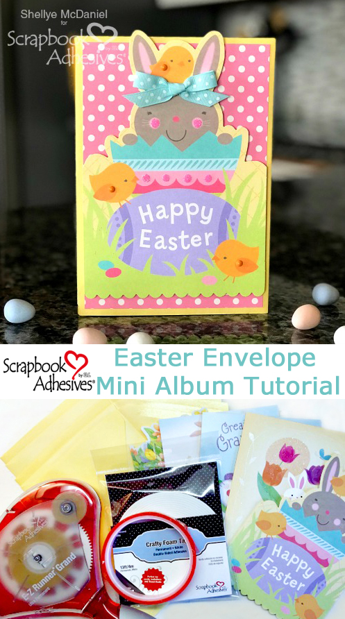 Easter Envelope Mini Scrapbook by Shellye McDaniel for Scrapbook Adhesives by 3L Pinterest