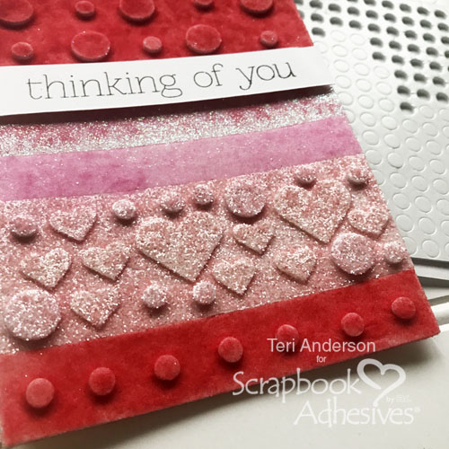 Flock and Glitter Background Tutorial by Teri Anderson for Scrapbook Adhesives by 3L