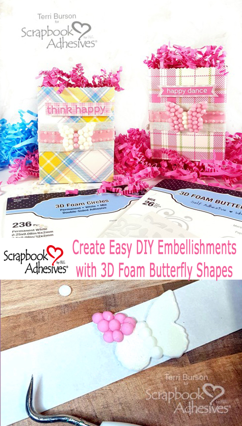 Butterfly Spring Mini Gift Bags by Terri Burson for Scrapbook Adhesives by 3L Pinterest