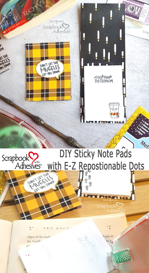 Wizard DIY Sticky Note Pads by Terri Burson for Scrapbook Adhesives by 3L Pinterest