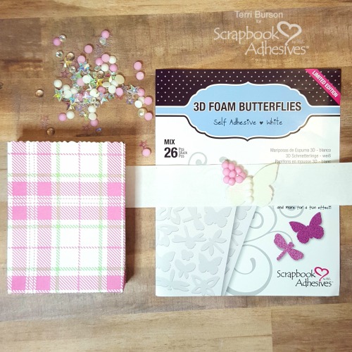 Butterfly Spring Mini Gift Bags by Terri Burson for Scrapbook Adhesives by 3L