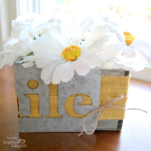 DIY Farmhouse Planter Box by Dana Tatar for Scrapbook Adhesives by 3L