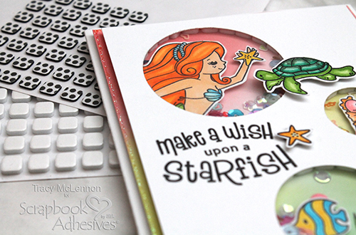 Mermaid Shaker Card Tutorial by Tracy McLennon for Scrapbook Adhesives by 3L