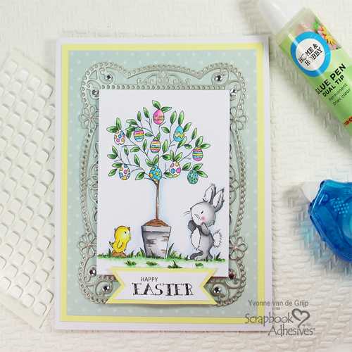 Easter Egg Tree Card with E-Z Runner Petite by Yvonne van de Grijp for Scrapbook Adhesives by 3L