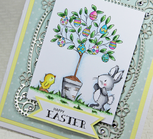 Easter Egg Tree Card with E-Z Runner Petite by Yvonne van de Grijp for Scrapbook Adhesives by 3L