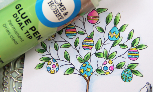 Easter Egg Tree Card with E-Z Runner Petite by Yvonne van de Grijp for Scrapbook Adhesives by 3L