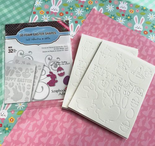 Glittered Bunny Easter Card Tutorial by Judy Hayes for Scrapbook Adhesives by 3L