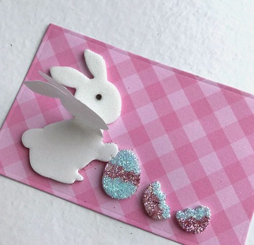 Glittered Bunny Easter Card Tutorial by Judy Hayes for Scrapbook Adhesives by 3L