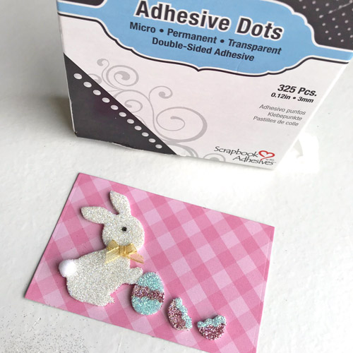 Glittered Bunny Easter Card Tutorial by Judy Hayes for Scrapbook Adhesives by 3L
