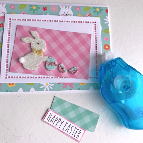 Glittered Bunny Easter Card Tutorial by Judy Hayes for Scrapbook Adhesives by 3L