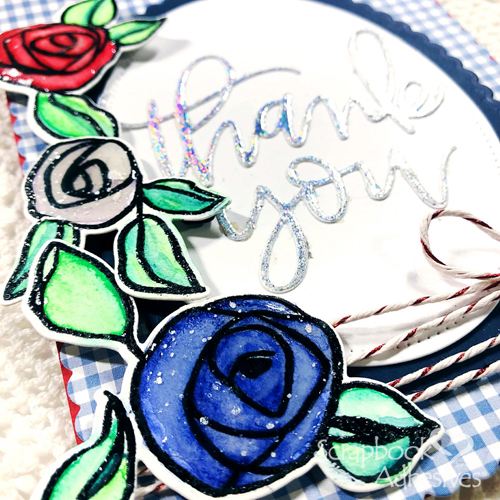 Foiled Thank You Roses Card Tutorial by Lisa Adametz for Scrapbook Adhesives by 3L