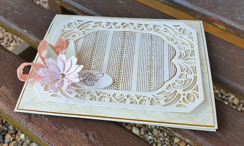 Elegant Ivory and Gold Card Tutorial by Christine Emberson for Scrapbook Adhesives by 3L