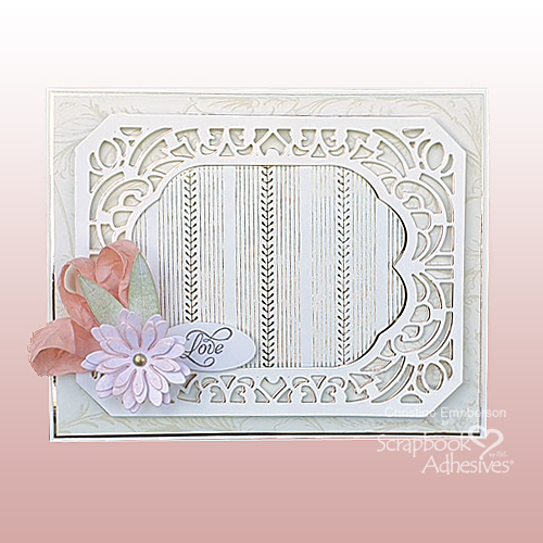 Elegant Ivory and Gold Card Tutorial by Christine Emberson for Scrapbook Adhesives by 3L
