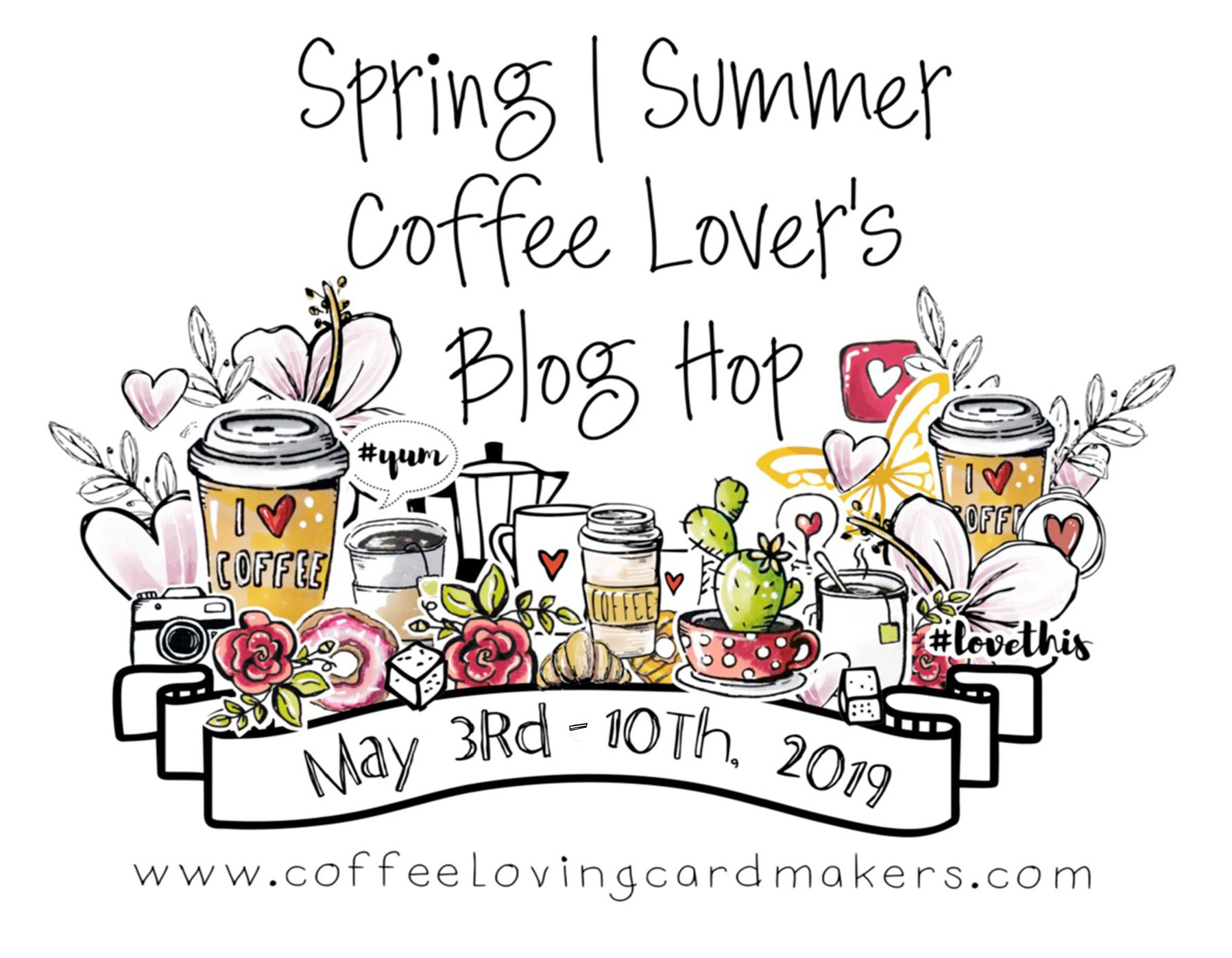 Spring Coffee Lovers Blog Hop Logo 2019