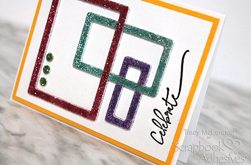 Glitter Frame Card by Tracy McLennon for Scrapbook Adhesives by 3L