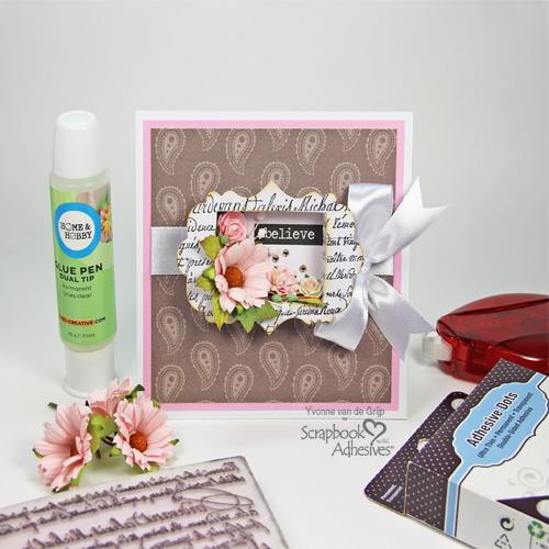 How to Make a Shadow Box Card by Yvonne van de Grijp for Scrapbook Adhesives by 3L