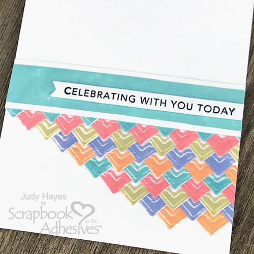 Celebrate Card in Colorful Corners by Judy Hayes for Scrapbook Adhesives by 3L