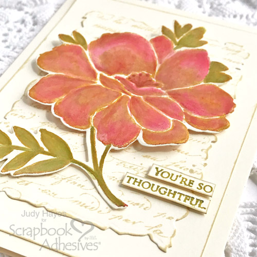 Thoughtful Flower Card by Judy Hayes for Scrapbook Adhesives by 3L