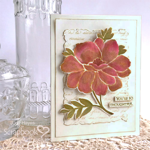 Thoughtful Flower Card with 3D Petals by Judy Hayes for Scrapbook Adhesives by 3L