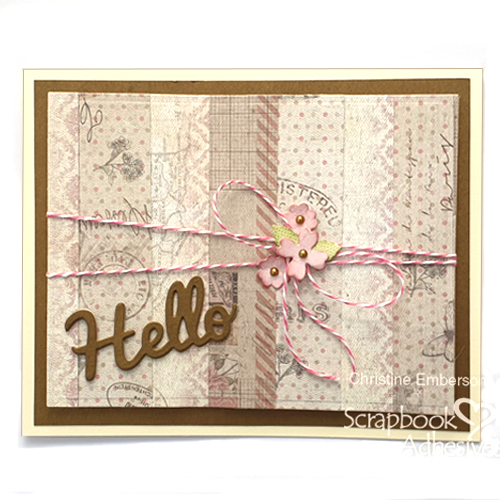 Hello Card - Stash Busting Tutorial by Christine Emberson for Scrapbook Adhesives by 3L