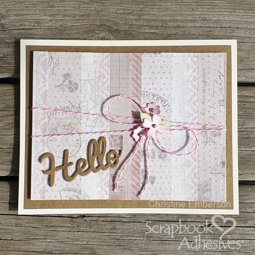 Hello Card - Stash Busting Tutorial by Christine Emberson for Scrapbook Adhesives by 3L