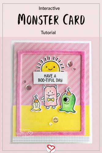 Interactive Monster Card Tutorial by Teri Anderson for Scrapbook Adhesives by 3L Pinterest