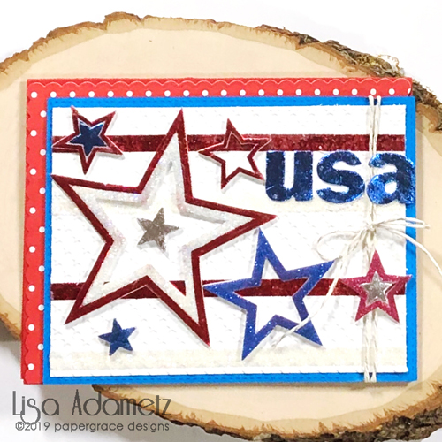 Sparkling 4th of July Card Tutorial by Lisa Adametz for Scrapbook Adhesives by 3L