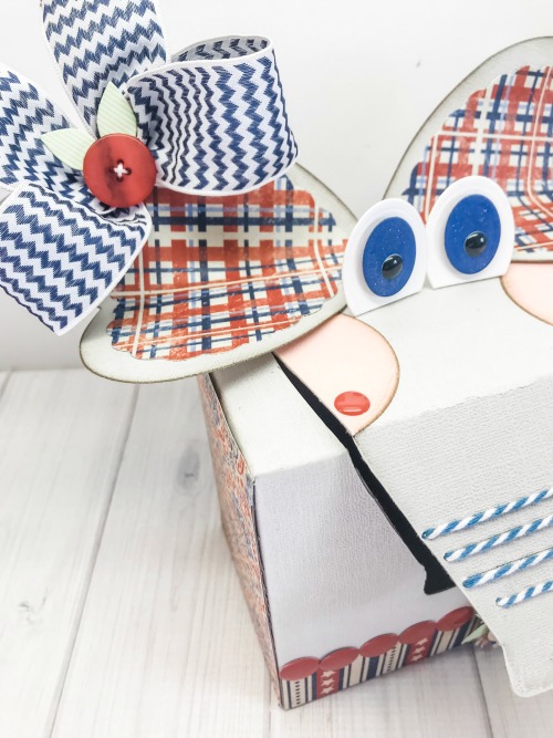 Patriotic Elephant Treat Box Tutorial by Shellye McDaniel for Scrapbook Adhesives by 3L