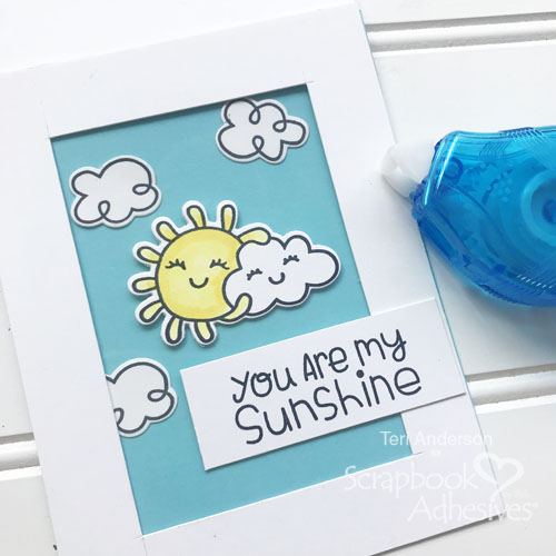 Sunshine Shaker Card by Teri Anderson for Scrapbook Adhesives by 3L