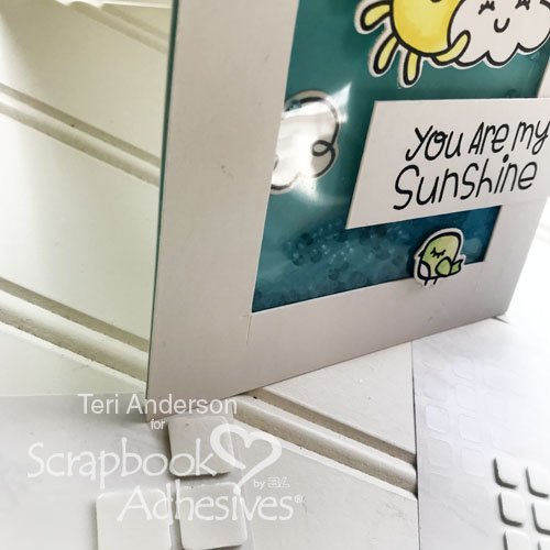 Sunshine Shaker Card by Teri Anderson for Scrapbook Adhesives by 3L