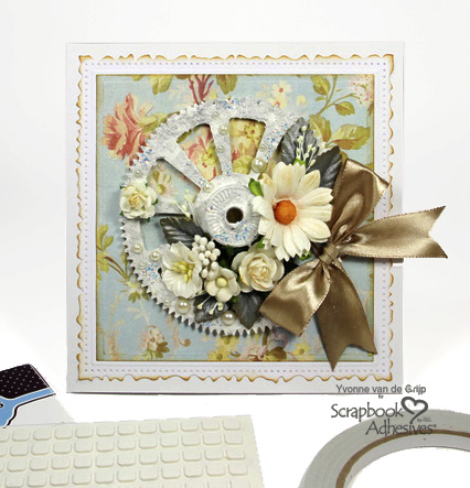 Recycled Gear Card Tutorial by Yvonne van de Grijp for Scrapbook Adhesives by 3L