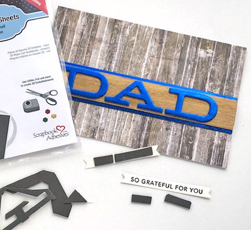 A Card for DAD with Foil and Wood by Judy Hayes for Scrapbook Adhesives by 3L