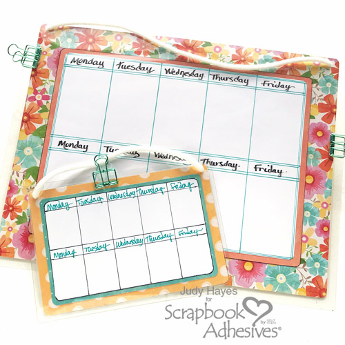 Erasable Calendar by Judy Hayes for Scrapbook Adhesives by 3L