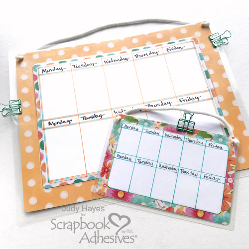 Erasable Calendar by Judy Hayes for Scrapbook Adhesives by 3L