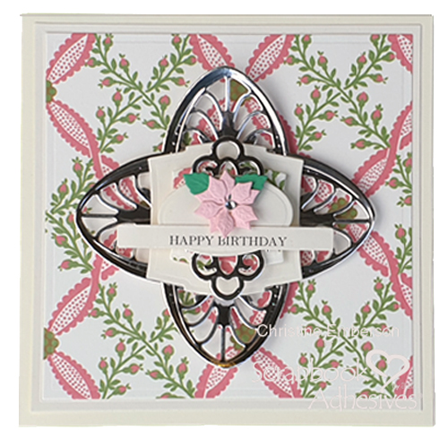 How to layer intricate die cuts on a birthday card by Christine Emberson for Scrapbook Adhesives by 3L