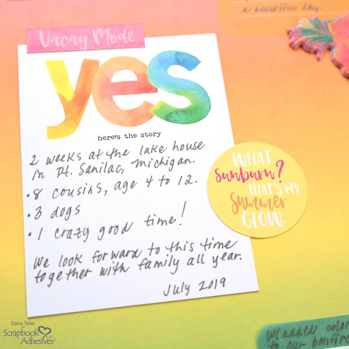 Vacation Scrapbooking with a Rainbow Palette by Dana Tatar for Scrapbook Adhesives by 3L 
