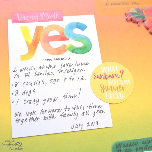 Vacation Scrapbooking with a Rainbow Palette by Dana Tatar for Scrapbook Adhesives by 3L 