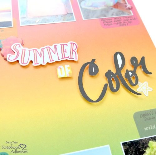 Vacation Scrapbooking with a Rainbow Palette by Dana Tatar for Scrapbook Adhesives by 3L 